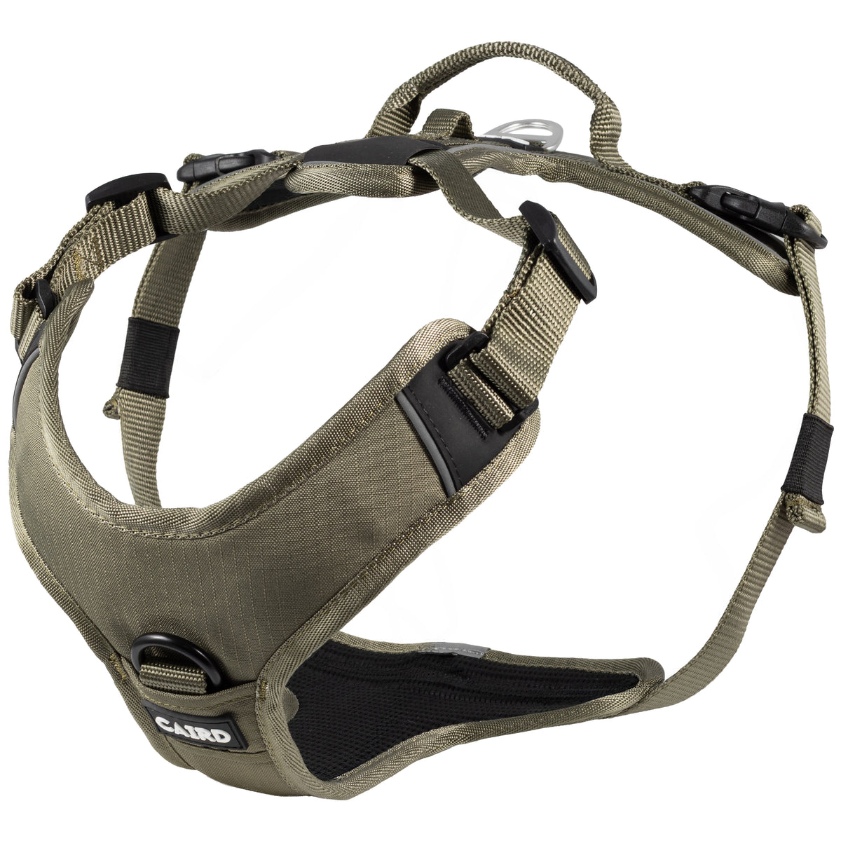 CAIRD Advance Dog Harness Ergonomic Y-Shape No Pull Reflective with Handle Khaki