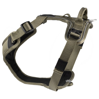 CAIRD Advance Dog Harness Ergonomic Y-Shape No Pull Reflective with Handle Khaki