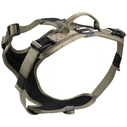 CAIRD Advance Dog Harness Ergonomic Y-Shape No Pull Reflective with Handle Khaki