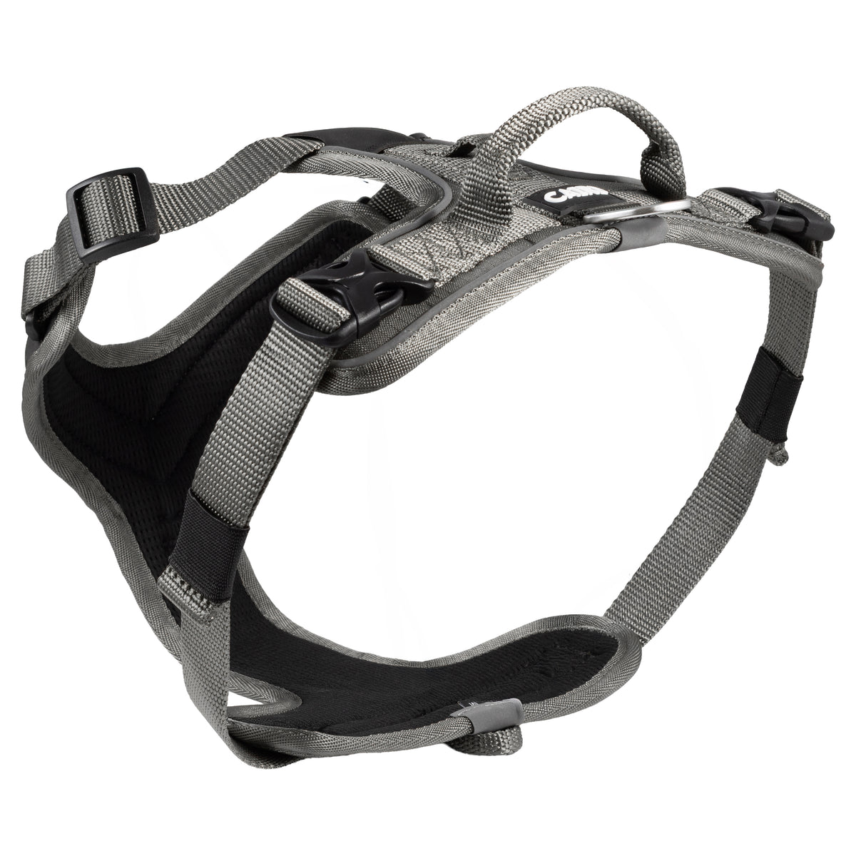 CAIRD Advance Dog Harness Ergonomic Y-Shape No Pull Reflective with Handle Grey (Medium)