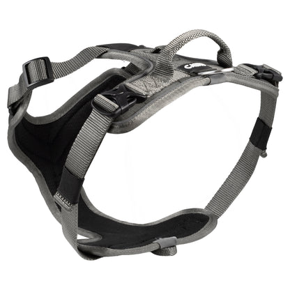 CAIRD Advance Dog Harness Ergonomic Y-Shape No Pull Reflective with Handle Grey (Medium)