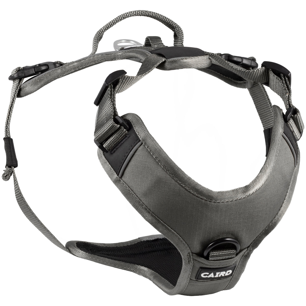 CAIRD Advance Dog Harness Ergonomic Y-Shape No Pull Reflective with Handle Grey (Medium)