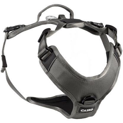 CAIRD Advance Dog Harness Ergonomic Y-Shape No Pull Reflective with Handle Grey (Medium)