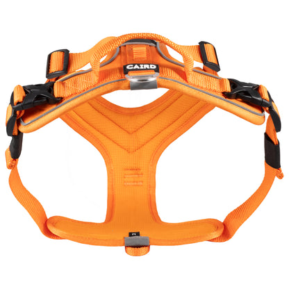 CAIRD Advance Dog Harness Ergonomic Y-Shape No Pull Reflective with Handle Orange