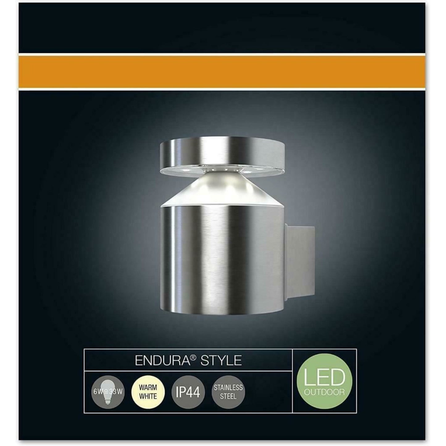 Osram Outdoor LED Wall Light - Cylinder Stainless Steel