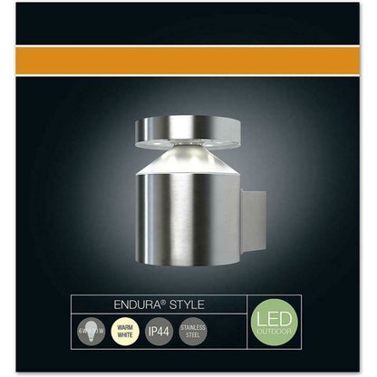 Osram Outdoor LED Wall Light - Cylinder Stainless Steel