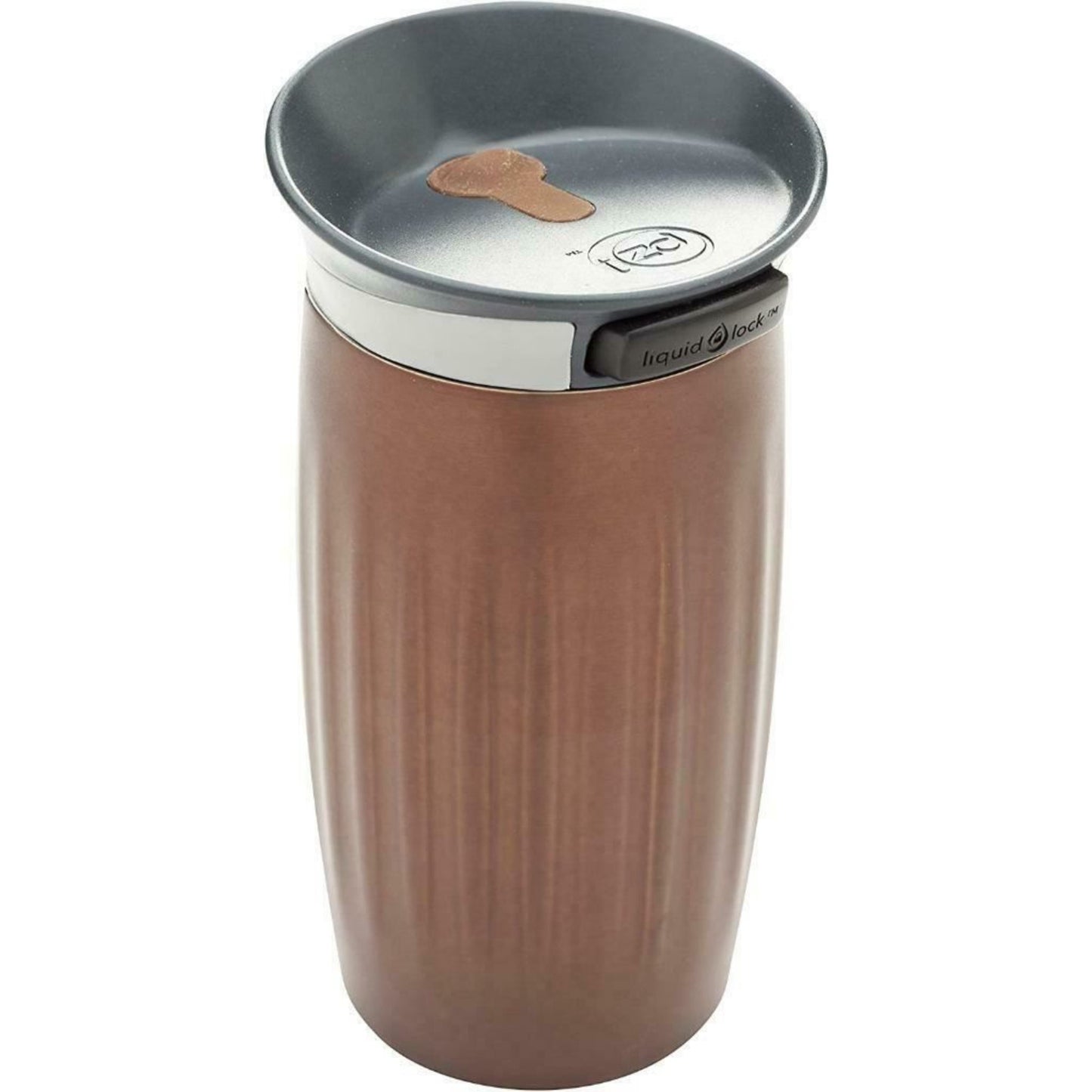 Zak Designs Thermal Travel Mug Flask Stainless Steel Double Wall, Button Lid, 350ml / 12 oz