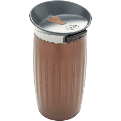 Zak Designs Thermal Travel Mug Flask Stainless Steel Double Wall, Button Lid, 350ml / 12 oz