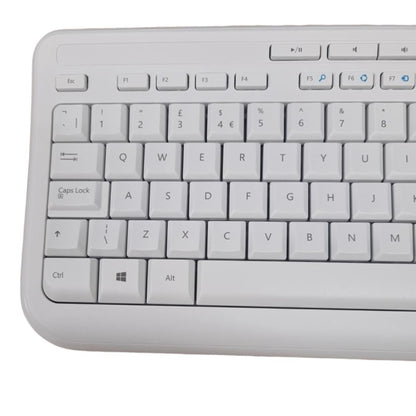 Microsoft Wired USB Keyboard 600 UK QWERTY Layout Spill Resistant White