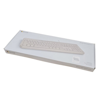 Microsoft Wired USB Keyboard 600 UK QWERTY Layout Spill Resistant White