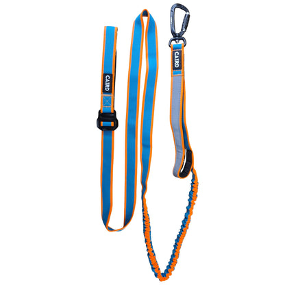CAIRD Bungee Hands Free Dog Lead Adjustable Waist Belt Aluminium Locking Carabiner