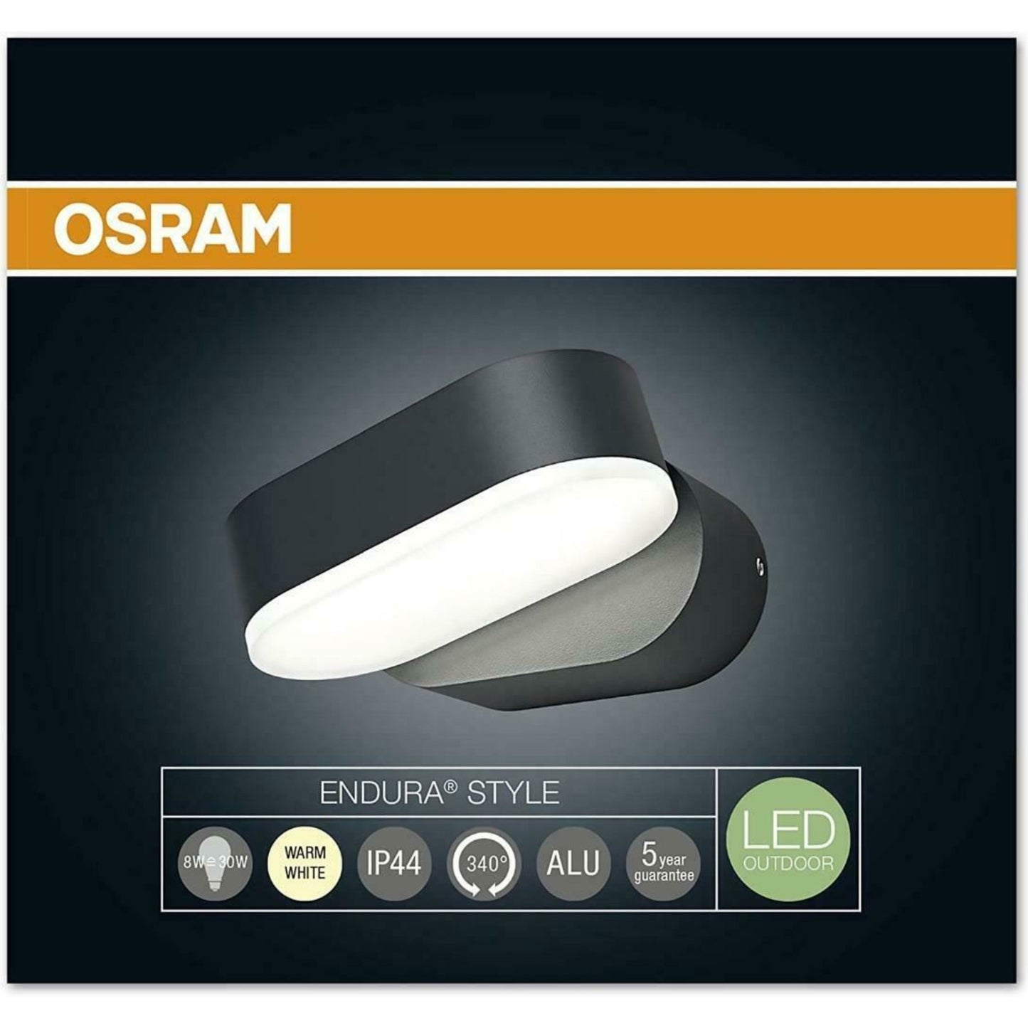 OSRAM LED Outdoor Luminaire / Endura Style - Aluminium Body 340? Adjustable