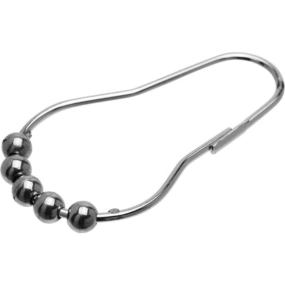 Croydex Set of 12 Shower Curtain Hook Rings Roller Balls Chrome Rust Free