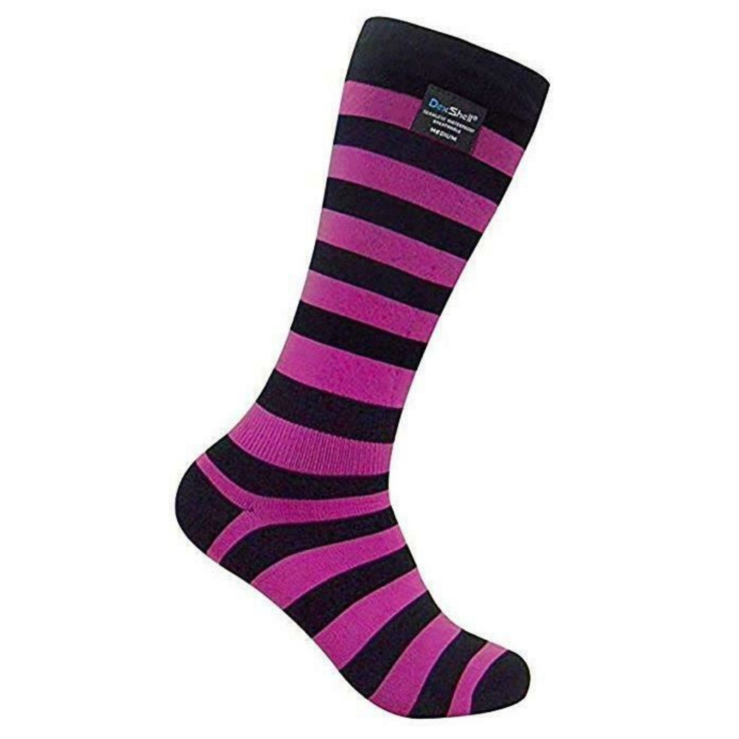 Dexshell Women's Bamboo Waterproof & Breathable Socks Black/Pink Large Size 9-11