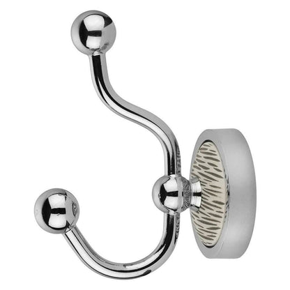 Croydex Stripes Wall Mounted Robe Hook - Chrome Finnish