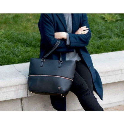 Wenger Handbag Eva Expandable Tote Bag with Removable 13" Laptop Sleeve, Black