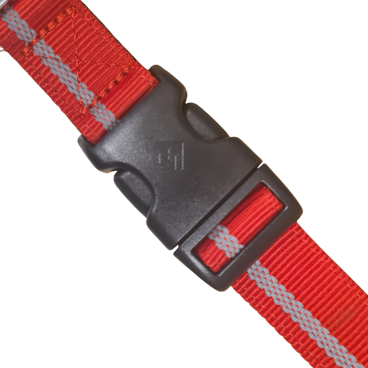 CAIRD Journey Light Adjustable Dog Collar Reflective Nylon Padded Neoprene (Red)