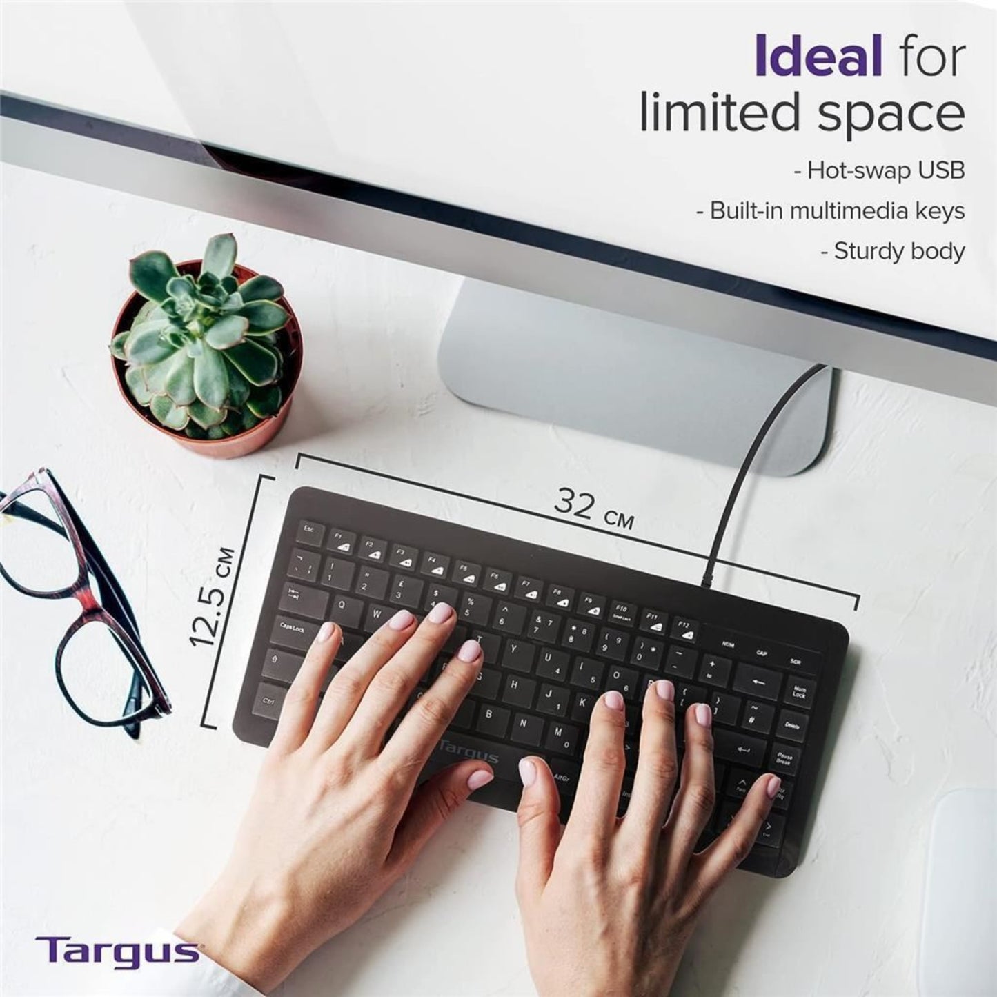 Targus Compact Multimedia Keyboard USB English QWERTY AKB631UKZ