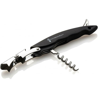 Corkscrew and Bottle Opener with Patented Two Step System Professional Pocket