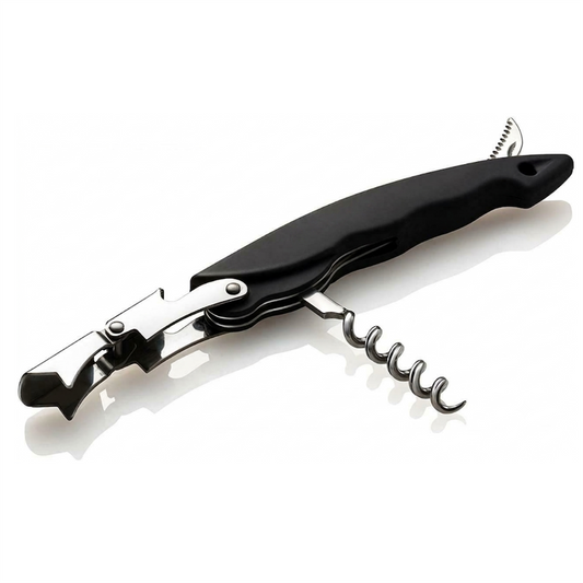 Corkscrew and Bottle Opener with Two Step System Professional Pocket Corkscrew