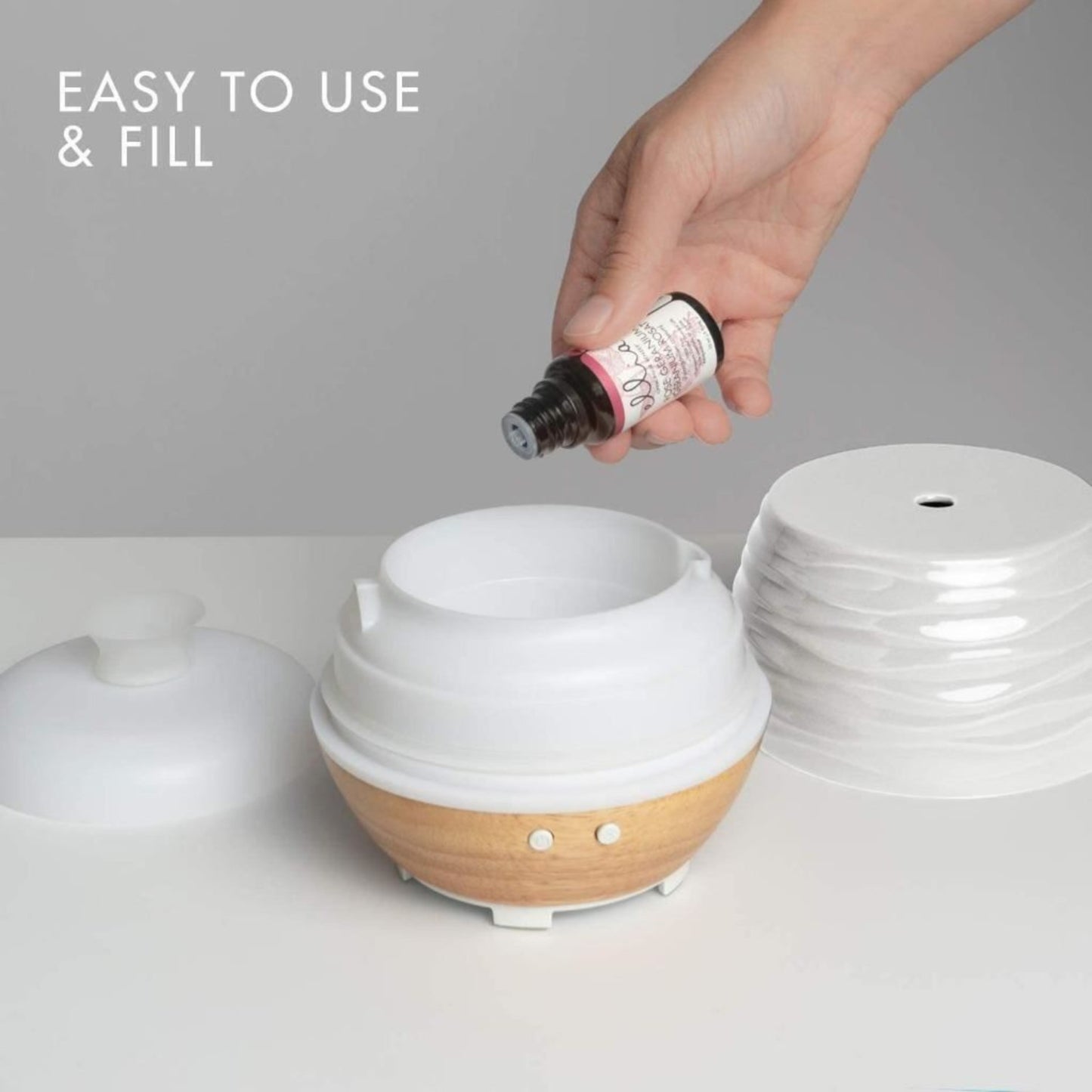 Homedics Ellia Ascend Essential Oil Aroma Mist Diffuser with Colour Change Light