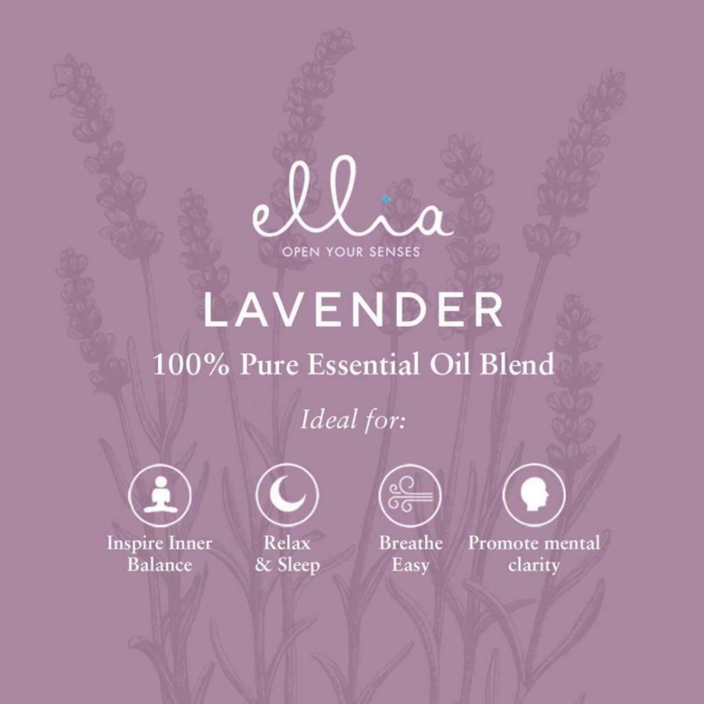 Homedics Ellia 100% Pure Essential Oil 15ml - Lavender - ARM-EO15LAV-WW