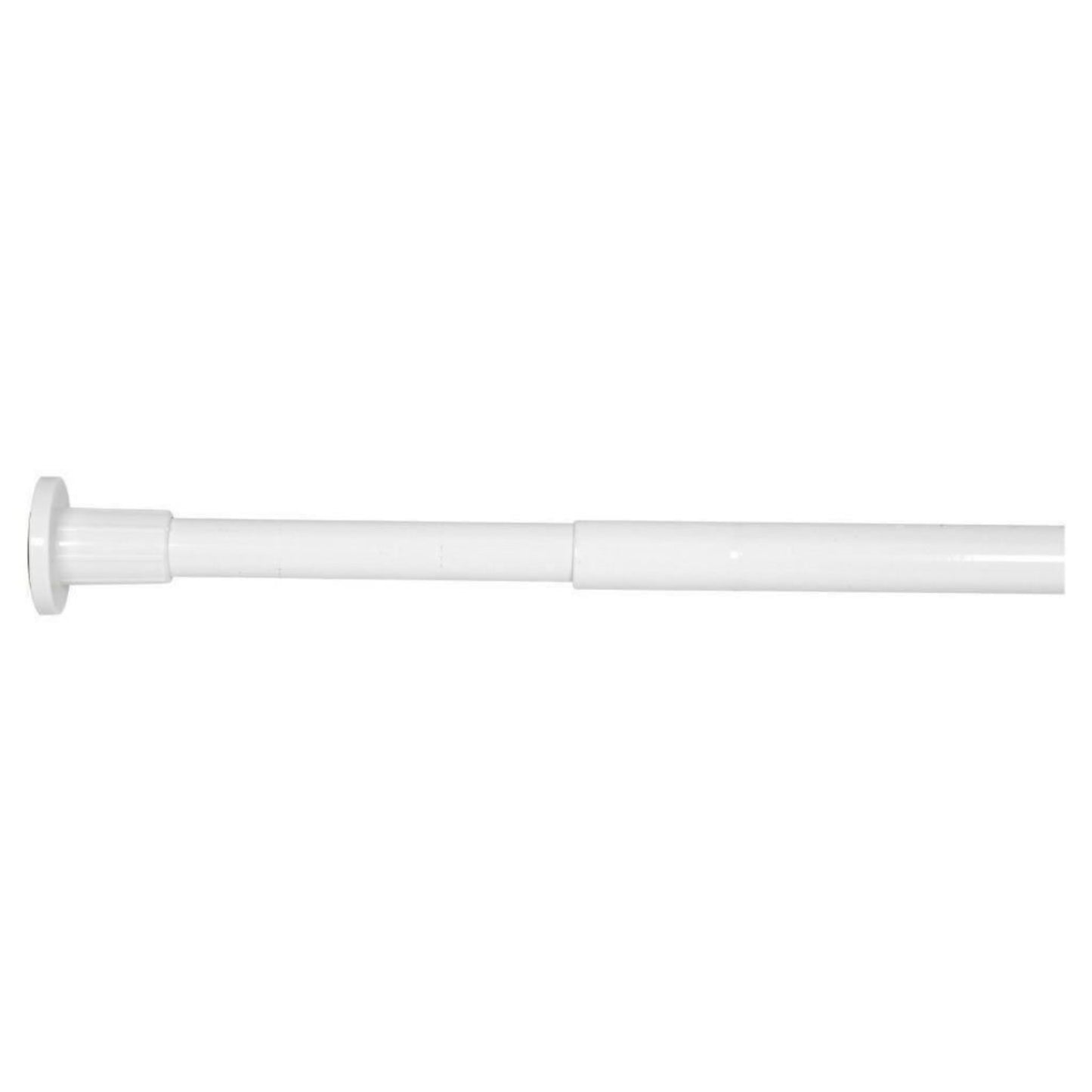 Croydex Telescopic Shower Curtain Rod Extends from 1100mm to 1830mm - White