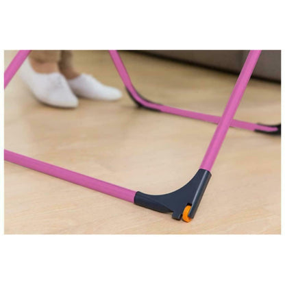 Vileda Airer Indoor Table clothes maiden Universal Folding 180 x 55cm Pink White