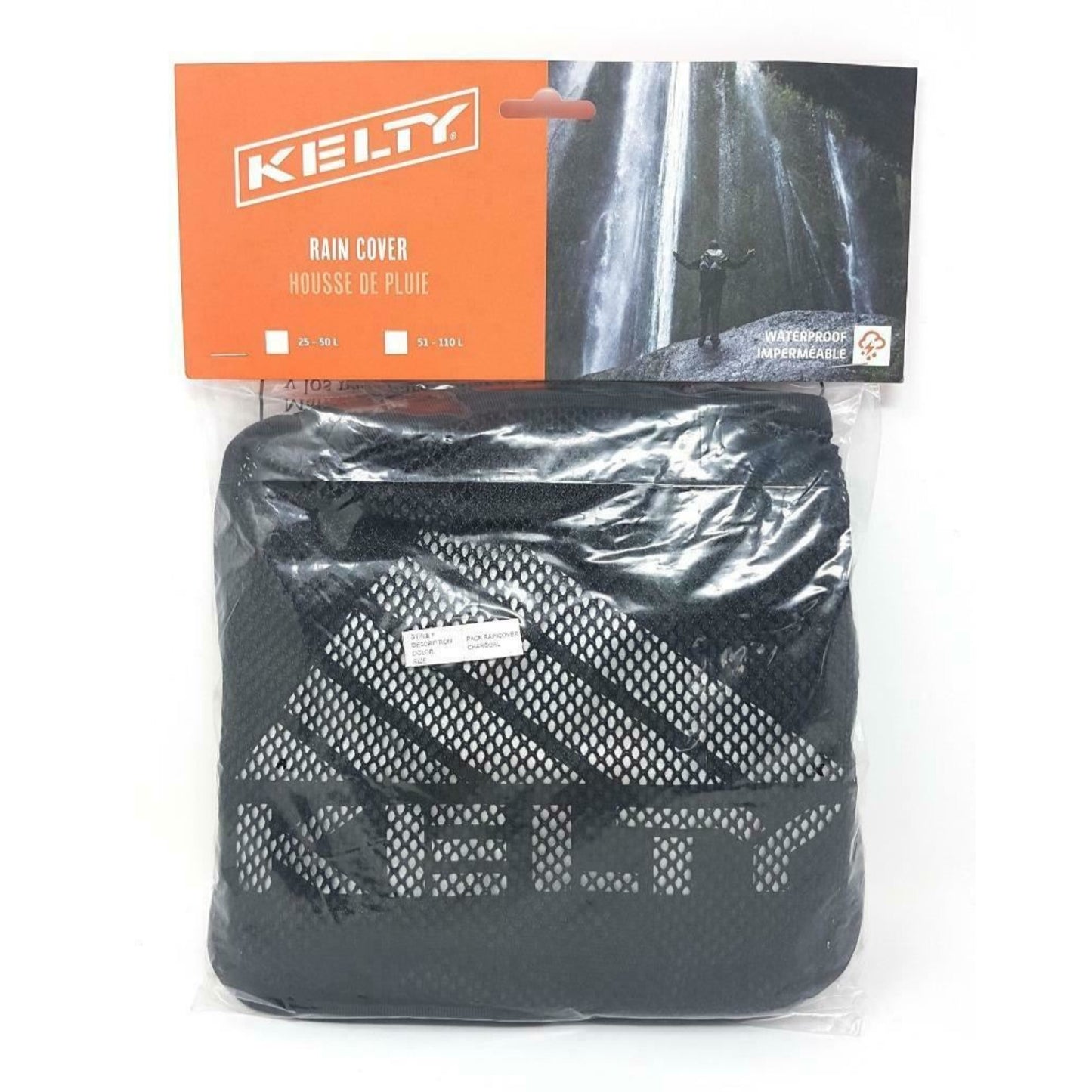 Kelty Waterproof Rain Cover Hiking Backpack Charcoal Regular 25-50 Litres