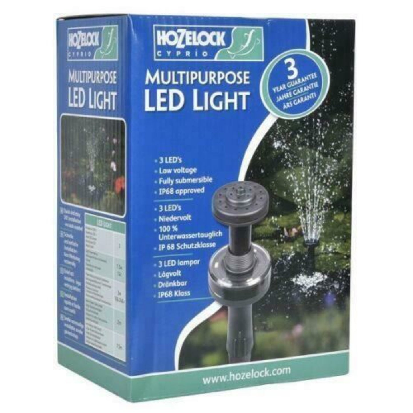 Hozelock LED Light Pond Fountain Pump Attachment for EasyClear Cascade Fountains