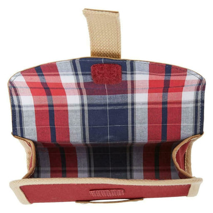 Basil Saddle Bag Portland Dark Red Weatherproof Cotton Leather Vintage Look