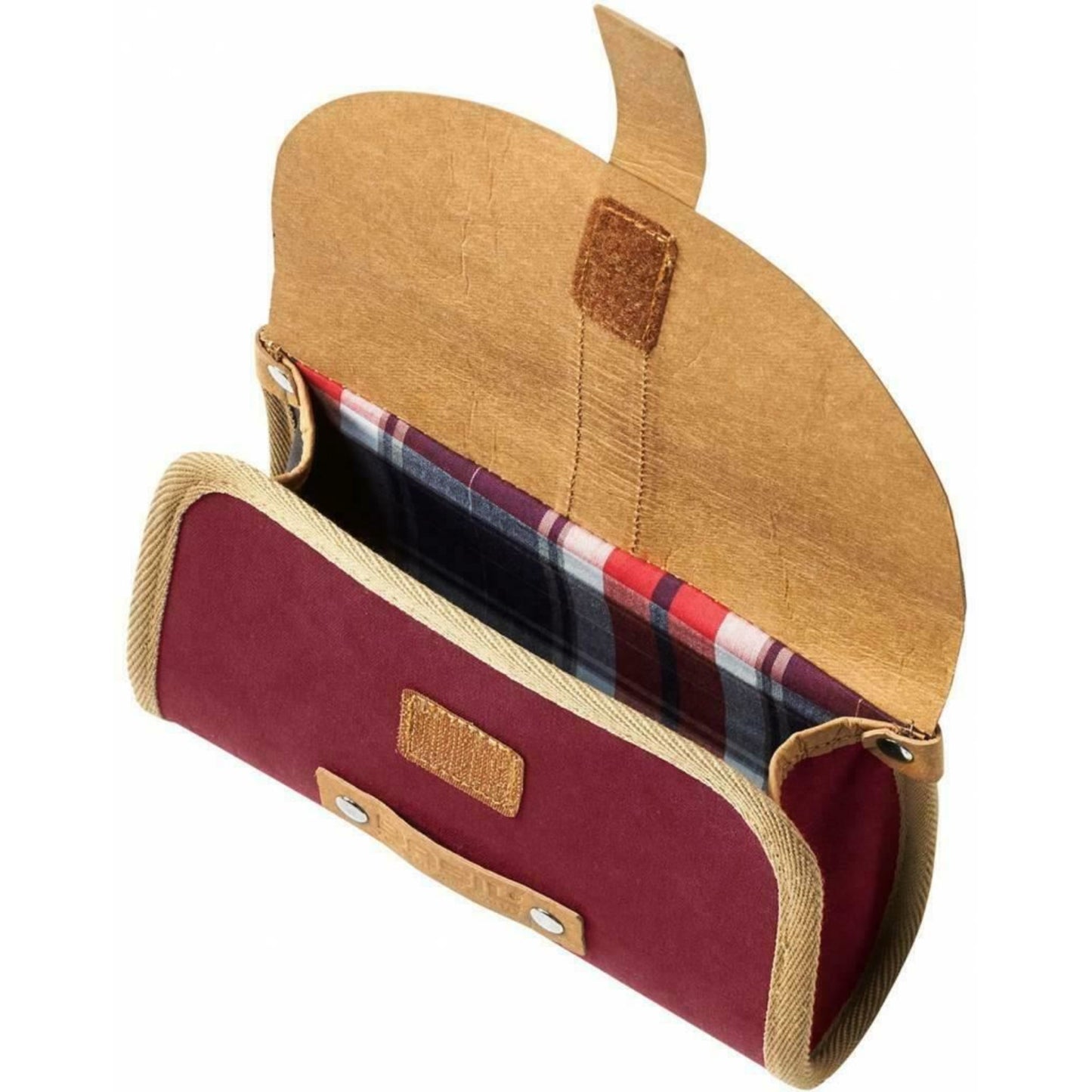 Basil Saddle Bag Portland Dark Red Weatherproof Cotton Leather Vintage Look