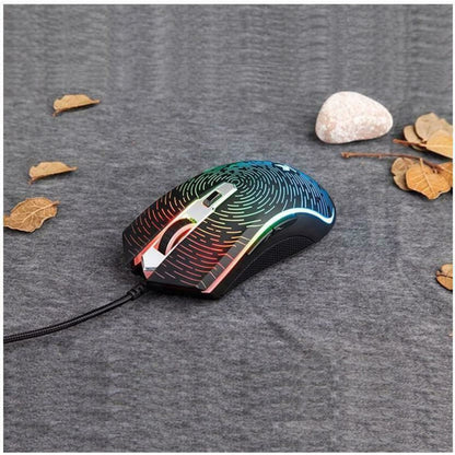 Rapoo V25S Wired Gaming Mouse USB Optical 7000 DPI Backlight Multi Colour LED