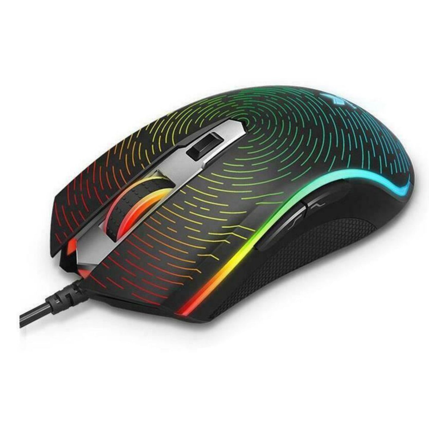 Rapoo V25S Wired Gaming Mouse USB Optical 7000 DPI Backlight Multi Colour LED