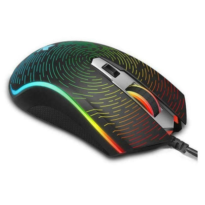 Rapoo V25S Wired Gaming Mouse USB Optical 7000 DPI Backlight Multi Colour LED