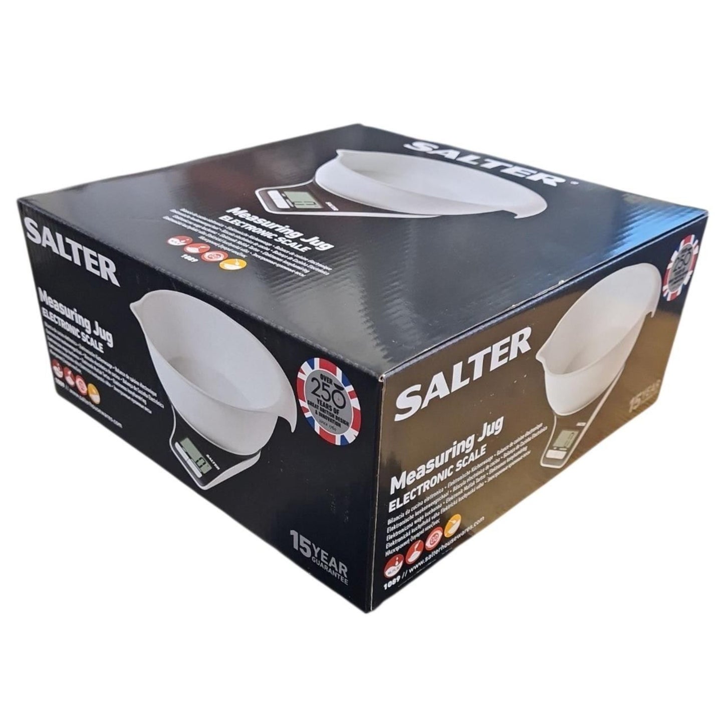 Salter Digital Scale Measuring Jug LCD Display White Jug 1.25 litre 1089 BKWHDR