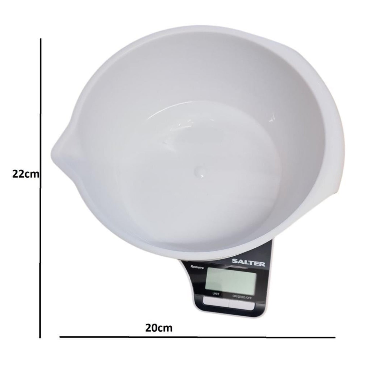 Salter Digital Scale Measuring Jug LCD Display White Jug 1.25 litre 1089 BKWHDR