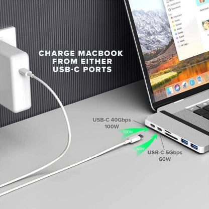 HyperDrive DUO USB-C 7-in-2 Hub Designed for MacBook Pro - Grey - HD28C-GRAY