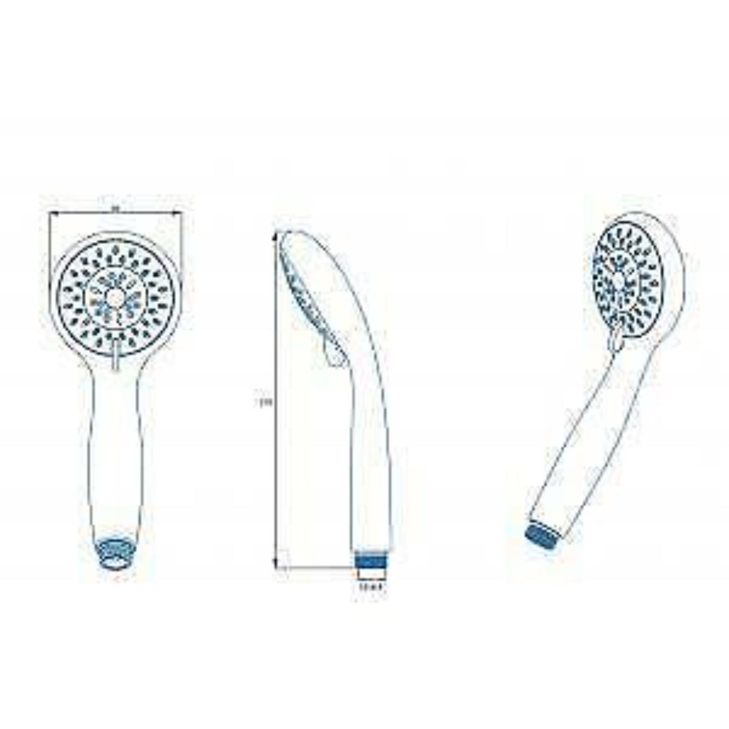 Croydex Eco Contour Mini - 2 Function Shower Handset Chrome - AM163041