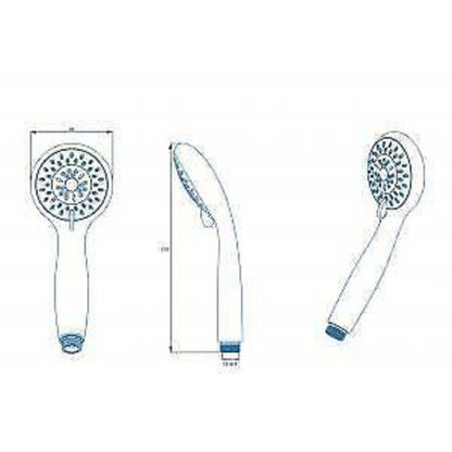 Croydex Eco Contour Mini - 2 Function Shower Handset Chrome - AM163041