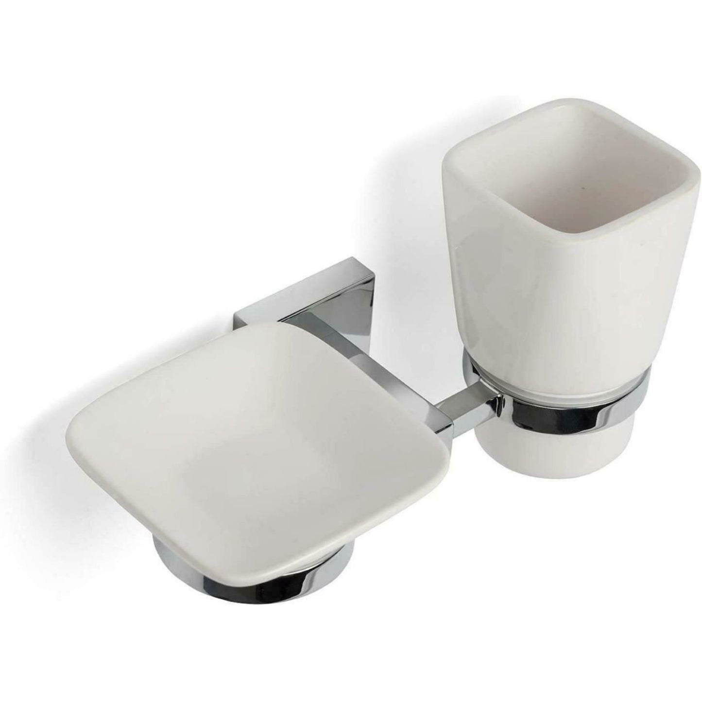 Croydex Flexi-Fix Everson Soap Dish and Tumbler Easy to Fit - QM557941