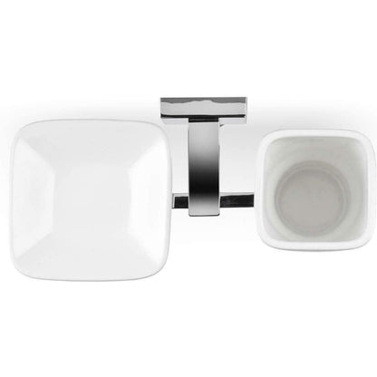 Croydex Flexi-Fix Everson Soap Dish and Tumbler Easy to Fit - QM557941