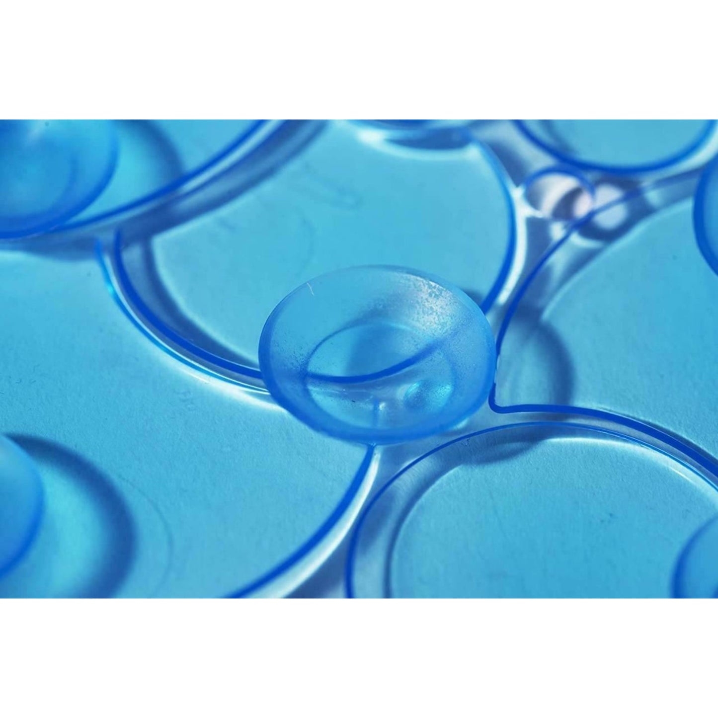 Croydex Bubbles Slip-Resistant Suction Shower Mat, Blue, 53 x 53cm - AH220824