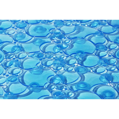 Croydex Bubbles Slip-Resistant Suction Shower Mat, Blue, 53 x 53cm - AH220824