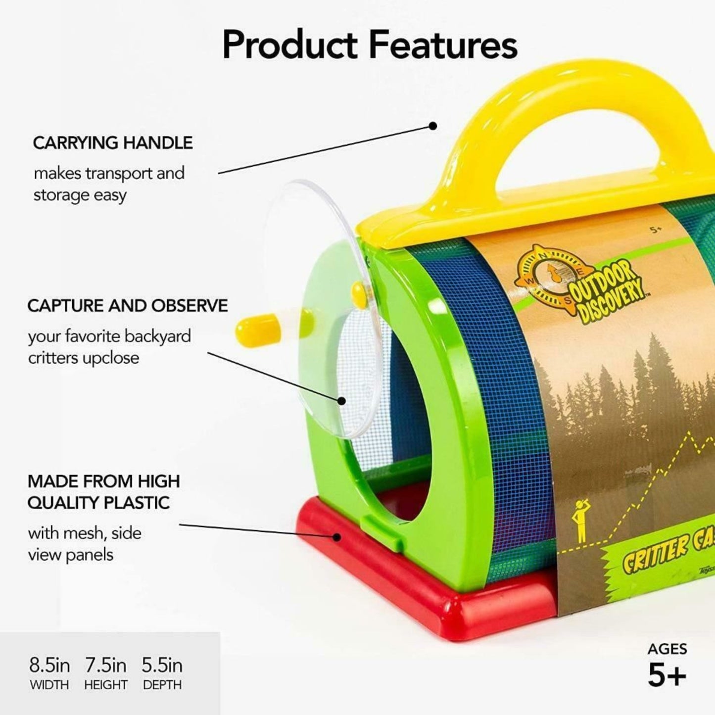 Toysmith Critter Case Outdoor Education Discovery Backyard Insect Exploration