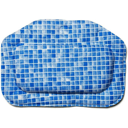 Croydex Bath Pillow Slip Resistant Hygienic Anti Microbial Blue Mosaic B207084H