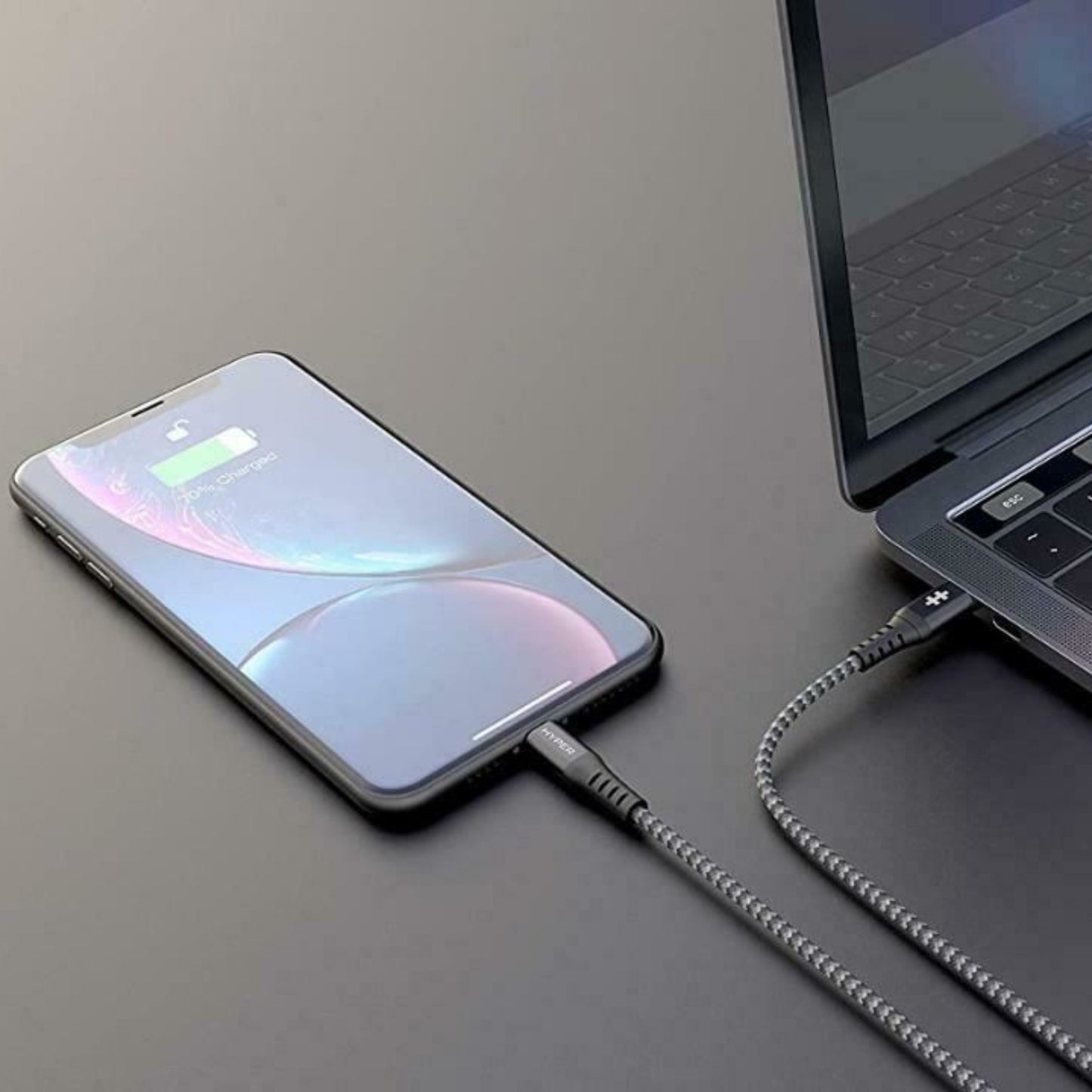 HyperDrive TOUGH 2m/6ft Type-C to Lightning Cable Apple MFi Certified HD-CLB523