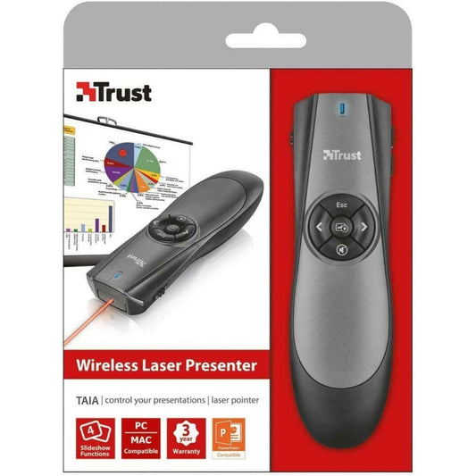 Trust Taia Wireless Laser Presenter PowerPoint Function Volume Control And Mute