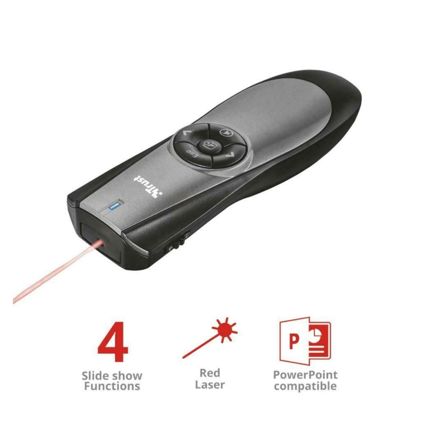 Trust Taia Wireless Laser Presenter PowerPoint Function Volume Control And Mute