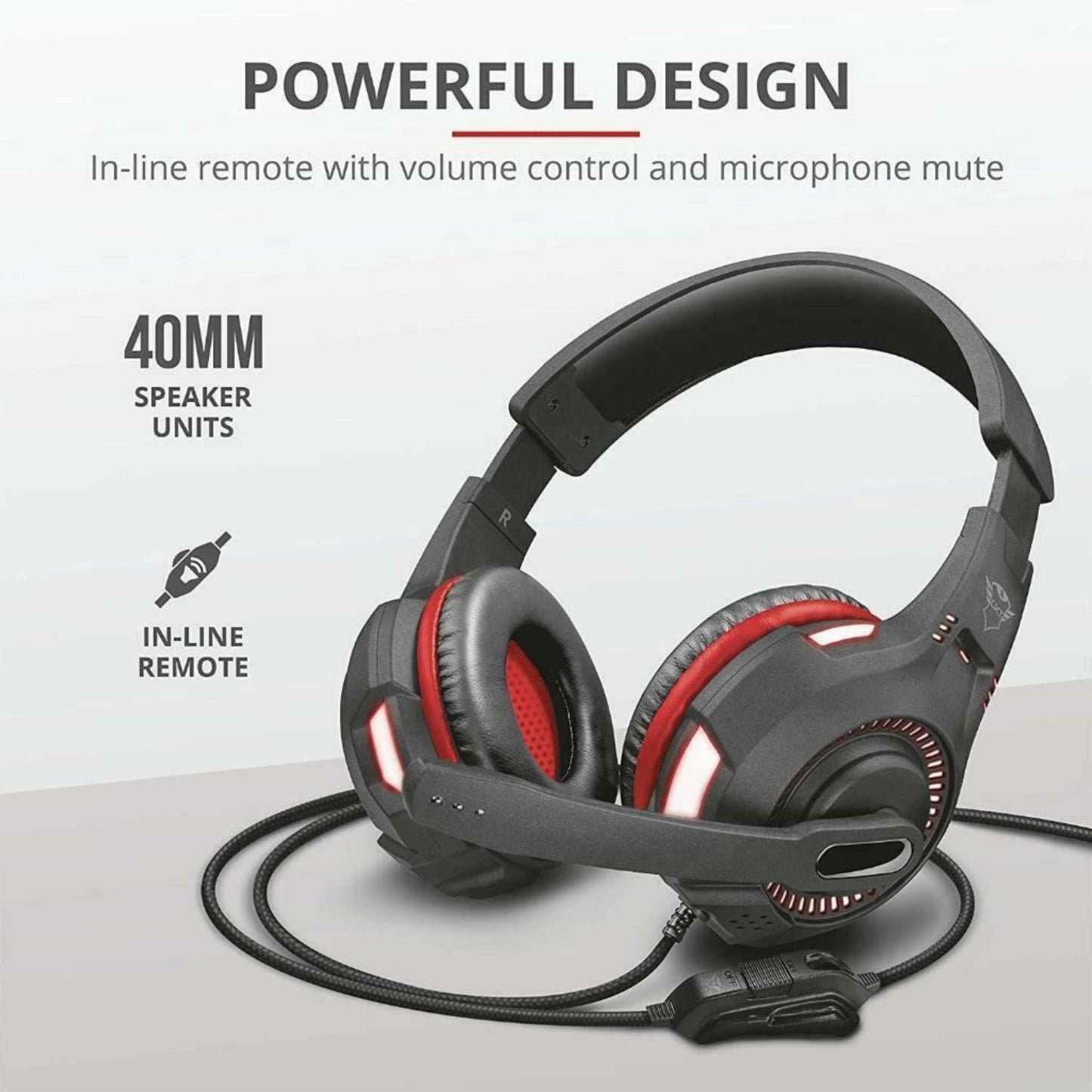 Trust GXT 407 Ravu Illuminated LED Gaming Headset - 23372